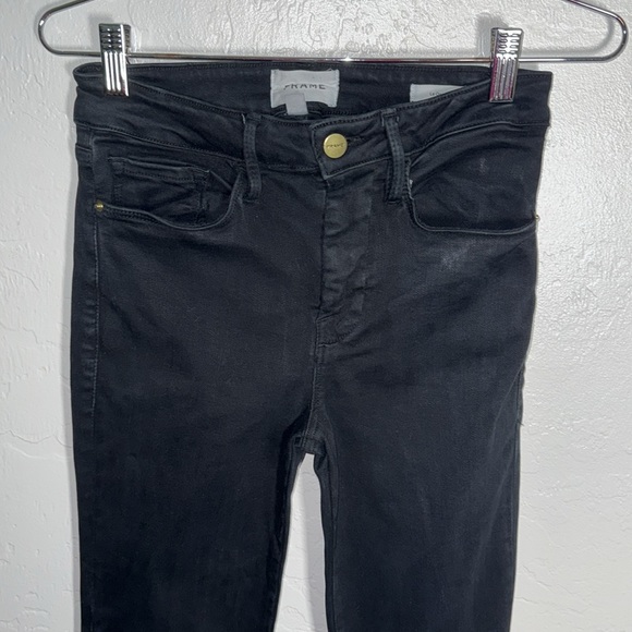 Frame jeans Le One Flare size 1 black denim flare jeans - Picture 3 of 5